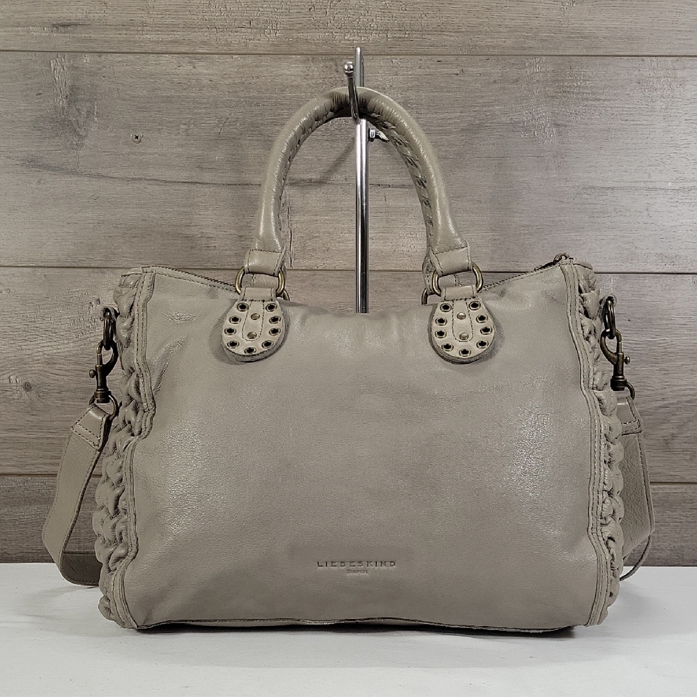 Liebeskind Berlin Gray Satchel Shoulder Bag Purse Handbag